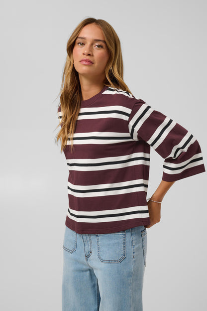 Kaffe KAwinny T-Shirt Fudge/Chalk/Black Deep