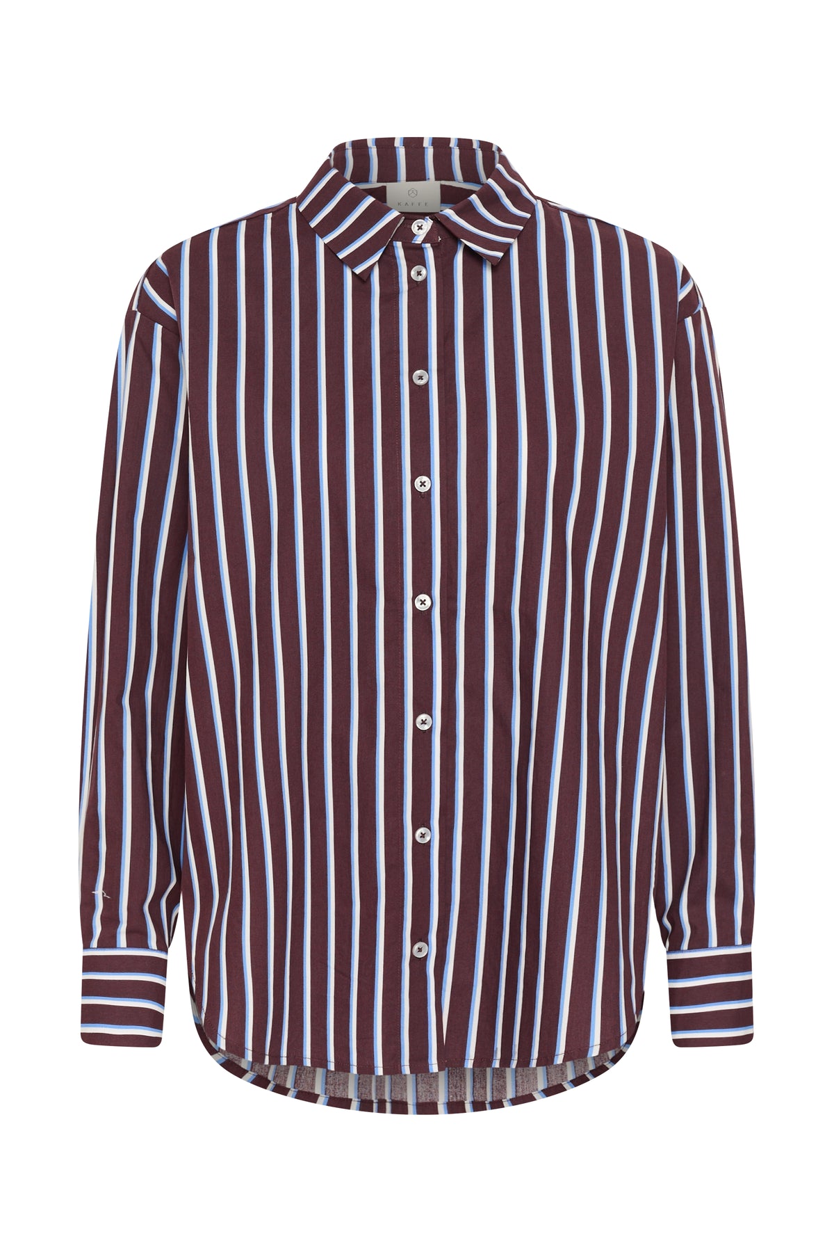Kaffe KAgavina Shirt Fudge/Chalk/Provance