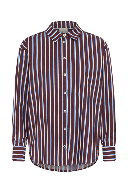 Kaffe KAgavina Shirt Fudge/Chalk/Provance