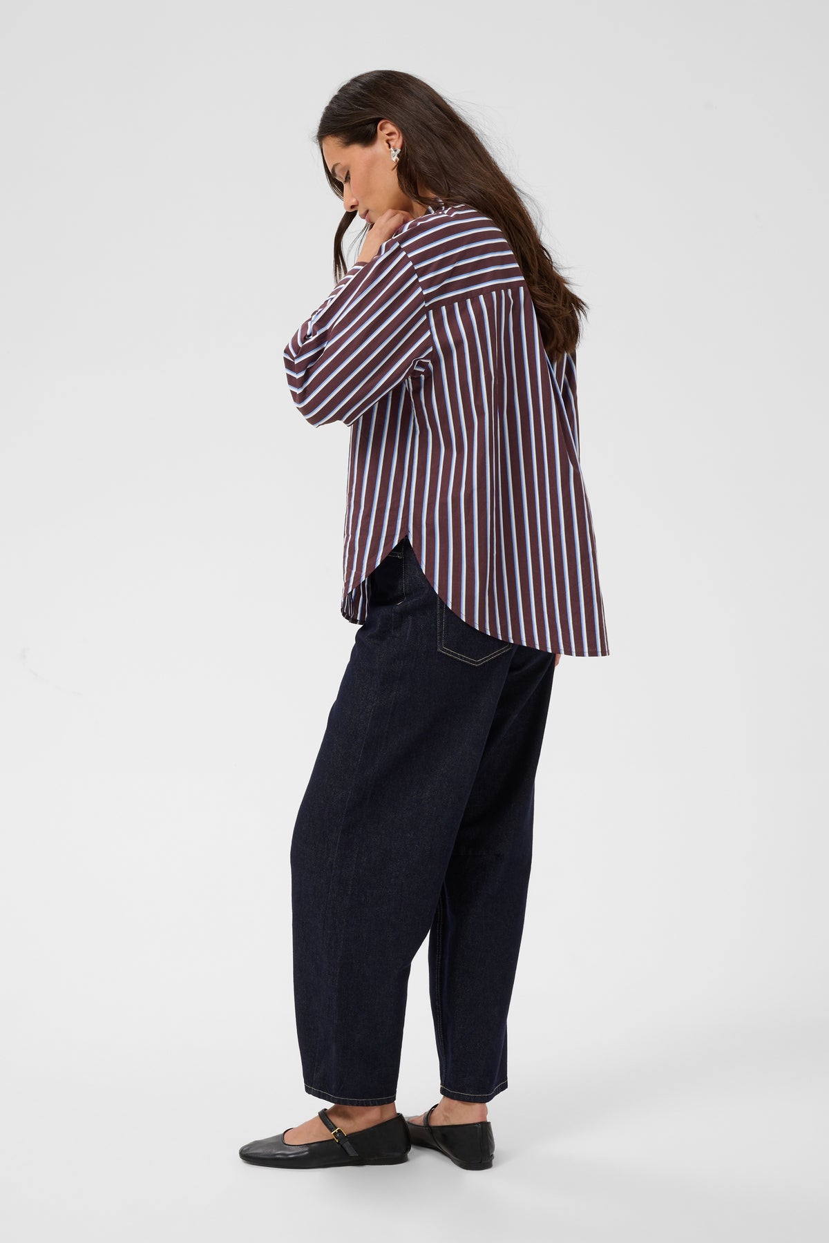 Kaffe KAgavina Shirt Fudge/Chalk/Provance