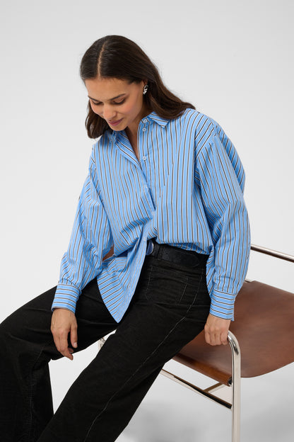 Kaffe KAgavina Shirt Provance/Chalk/Black Deep