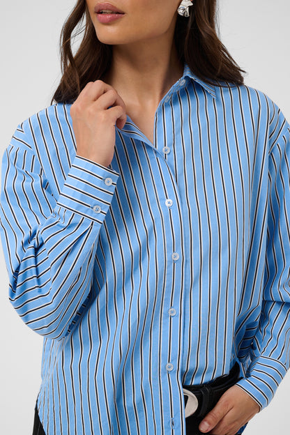 Kaffe KAgavina Shirt Provance/Chalk/Black Deep