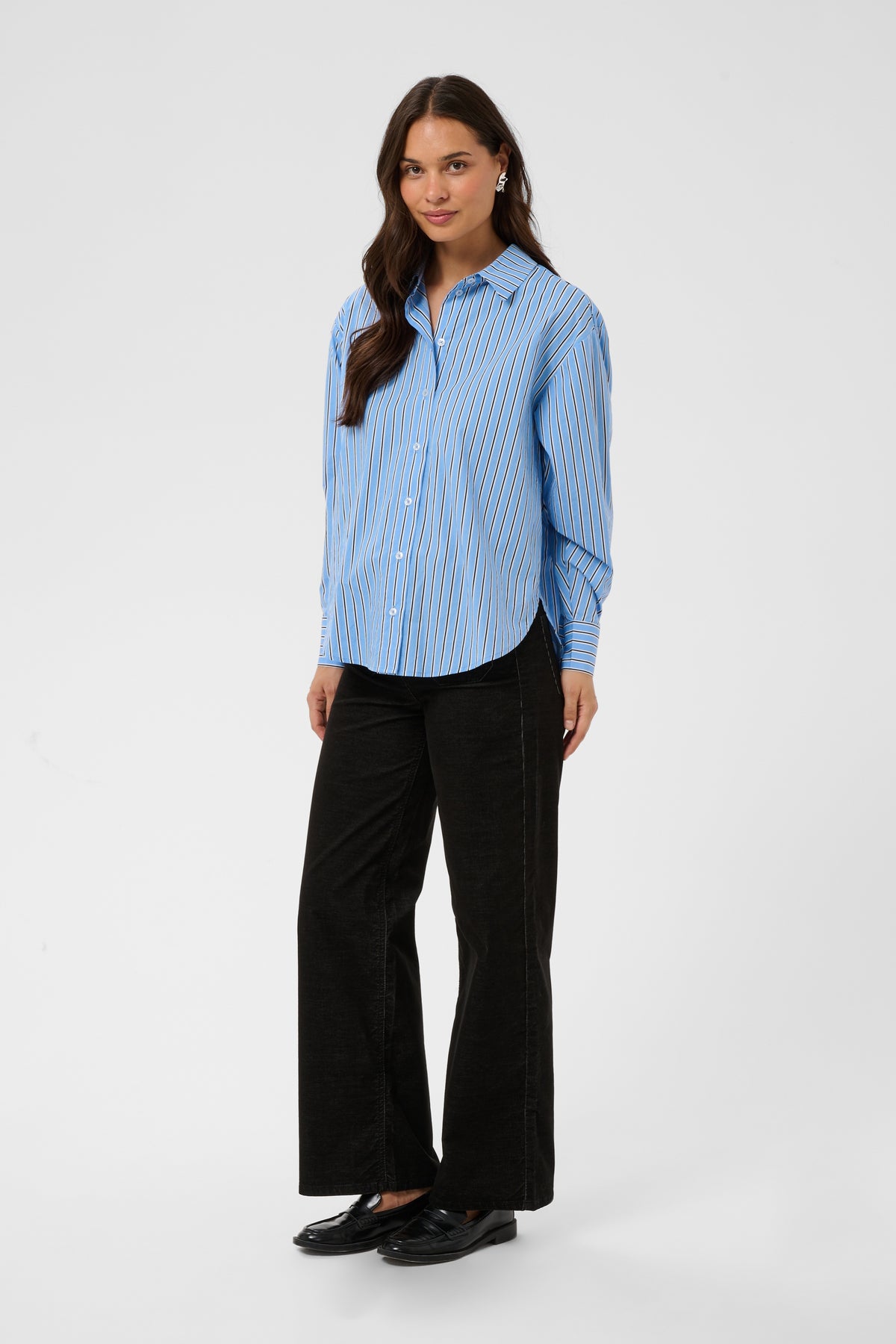 Kaffe KAgavina Shirt Provance/Chalk/Black Deep