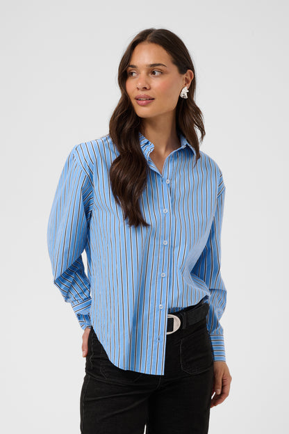 Kaffe KAgavina Shirt Provance/Chalk/Black Deep