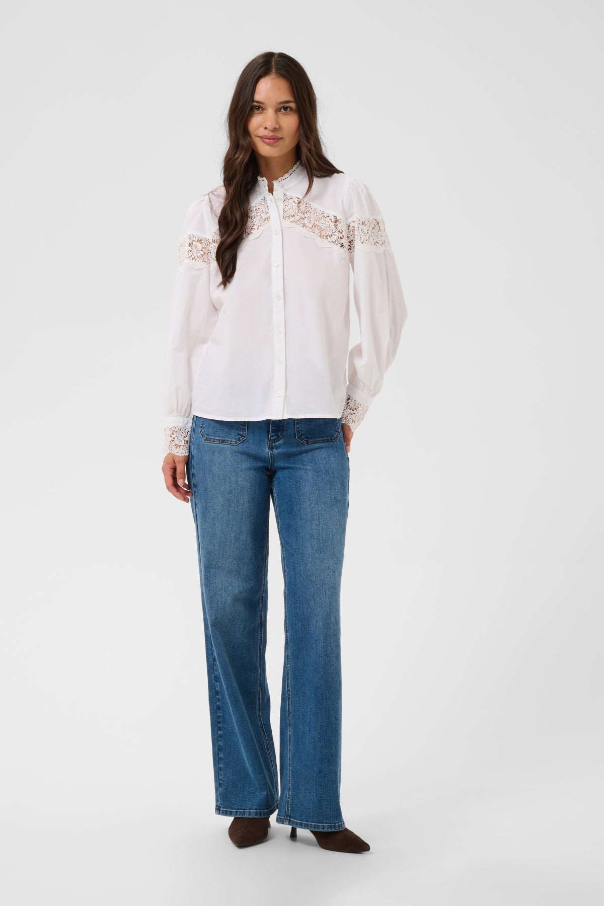 Kaffe KAglarissa Shirt Chalk