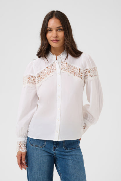 Kaffe KAglarissa Shirt Chalk