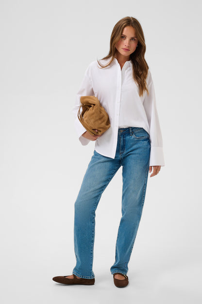 Kaffe KAkiki Lace Shirt Optical White