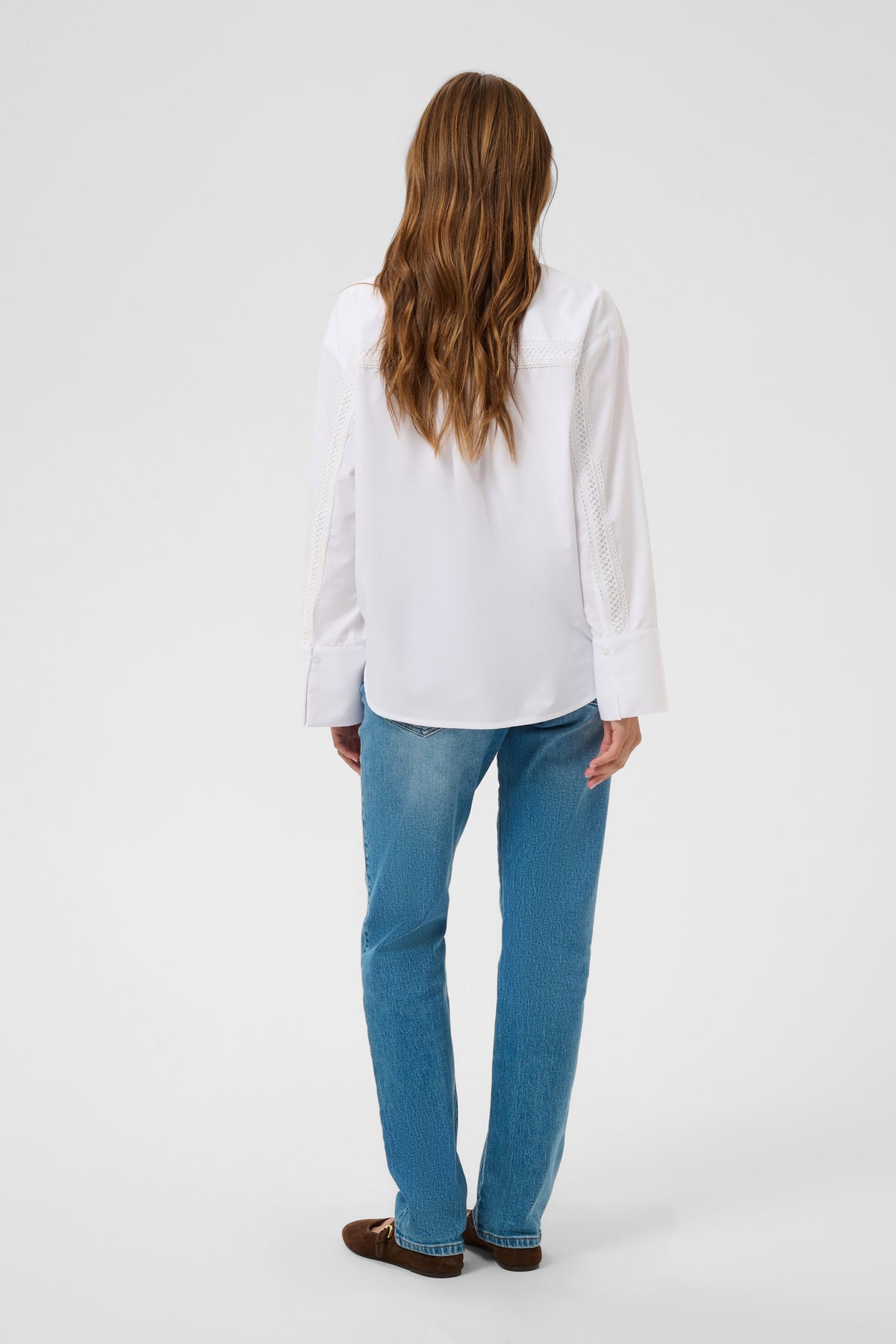 Kaffe KAkiki Lace Shirt Optical White
