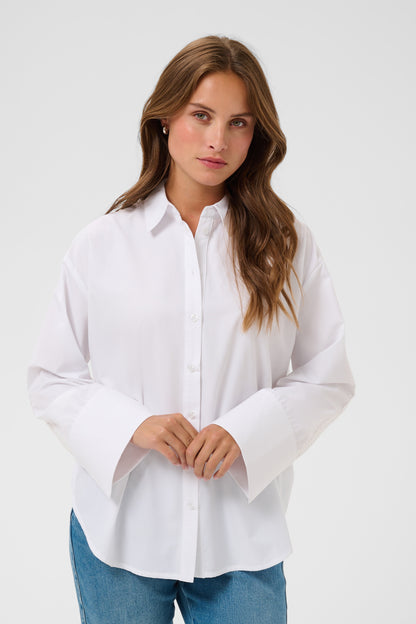 Kaffe KAkiki Lace Shirt Optical White