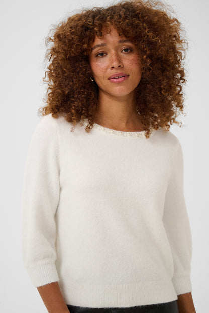 Kaffe KAselly Pullover Chalk
