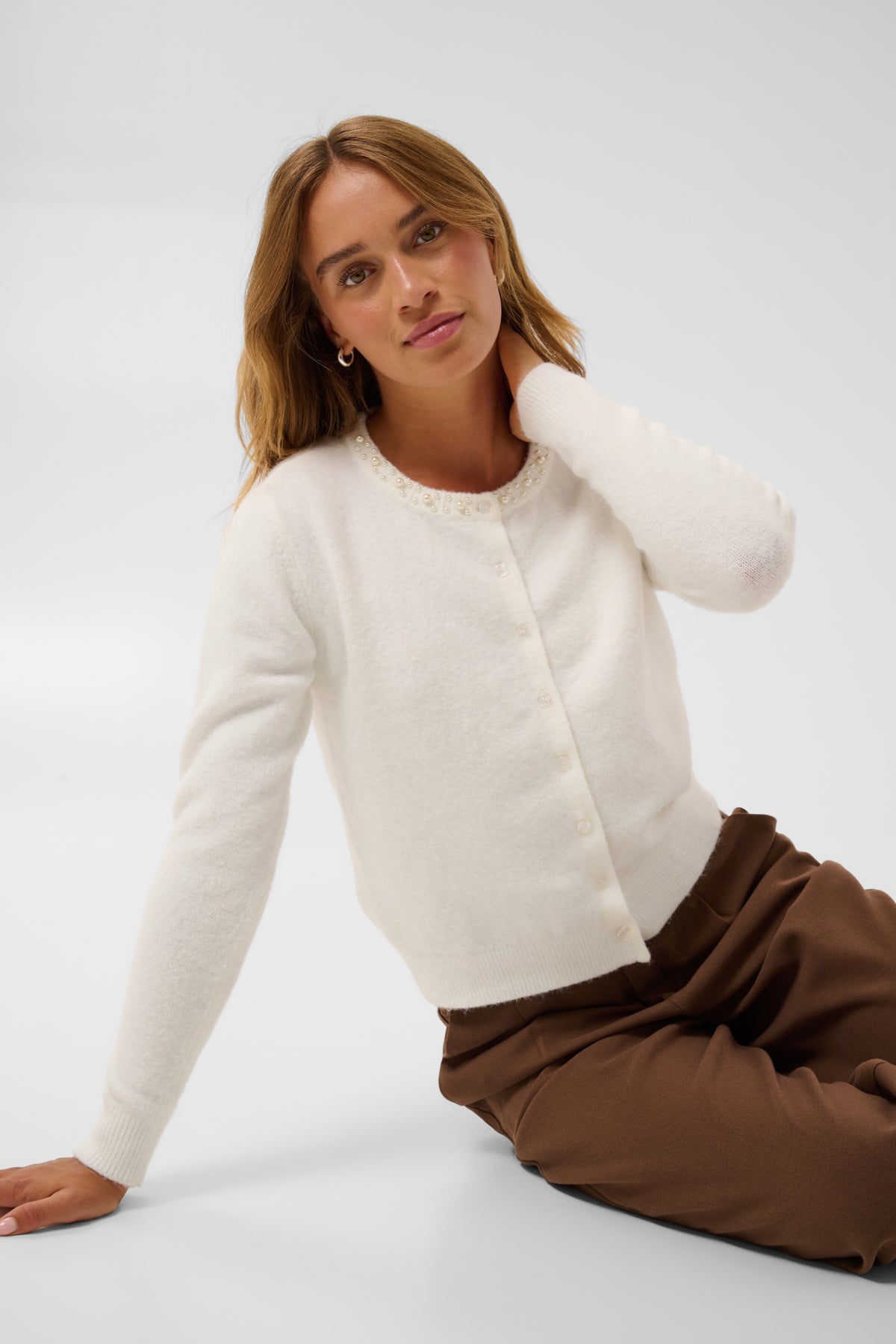 Kaffe KAselly Cardigan Chalk