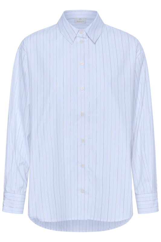Kaffe Ellie Shirt Chalk / Silver Stripe