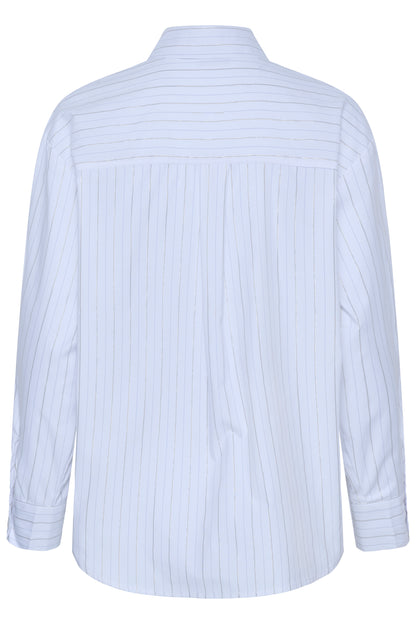 Kaffe Ellie Shirt Chalk / Silver Stripe