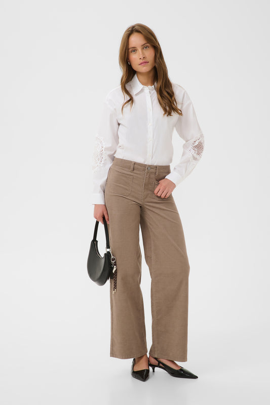 Kaffe Becca Pocket Pants Trousers Desert Taupe