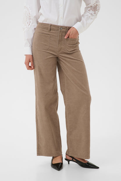 Kaffe Becca Pocket Pants Trousers Desert Taupe