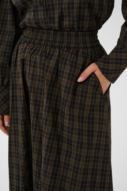 Kaffe KAhelie Skirt Black/ Brown check