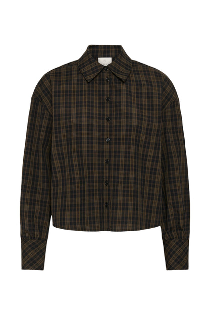Kaffe KAhelie Check Shirt Black/ Brown check