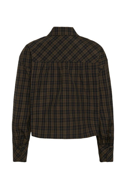 Kaffe KAhelie Check Shirt Black/ Brown check