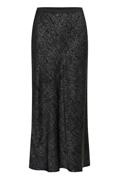 Kaffe Tara Skirt Black / Grey Crushed