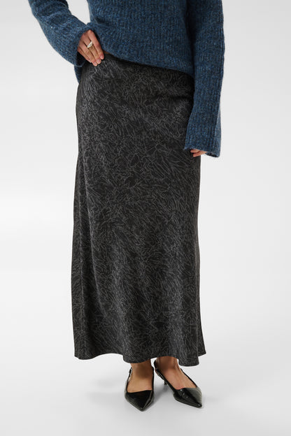 Kaffe Tara Skirt Black / Grey Crushed