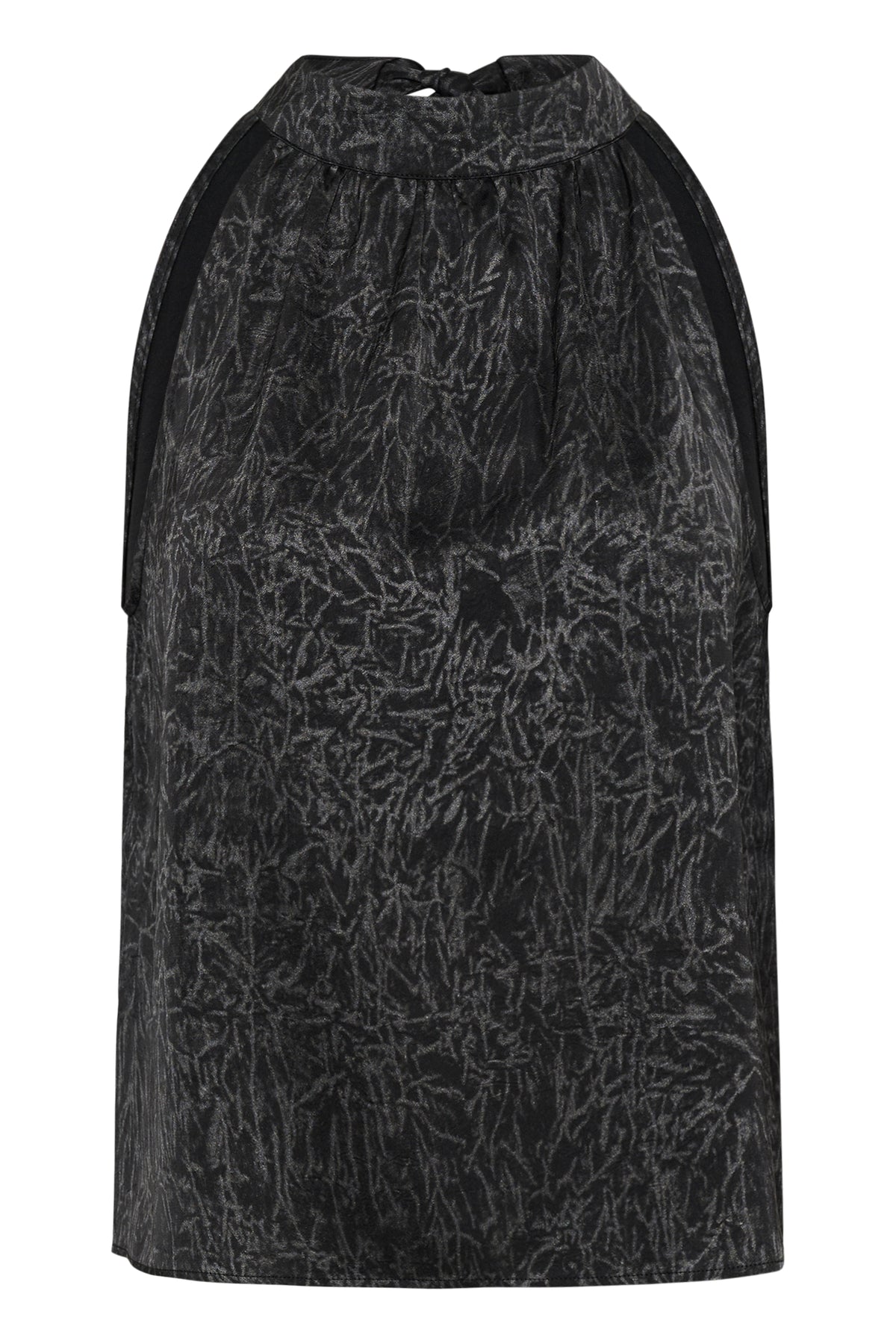 Kaffe Tara Blouse Black / Grey Crushed