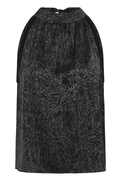 Kaffe Tara Blouse Black / Grey Crushed