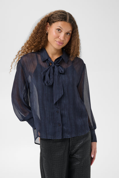 Kaffe Louisa Shirt Blue Blurry