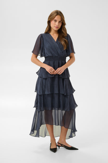 Kaffe Louisa Dress Blue Blurry