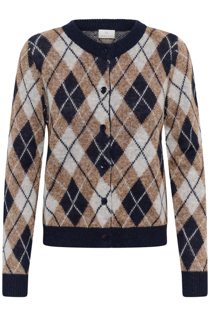 Kaffe Harlow Cardigan Graphite M / Deserttaupe M / Chalk
