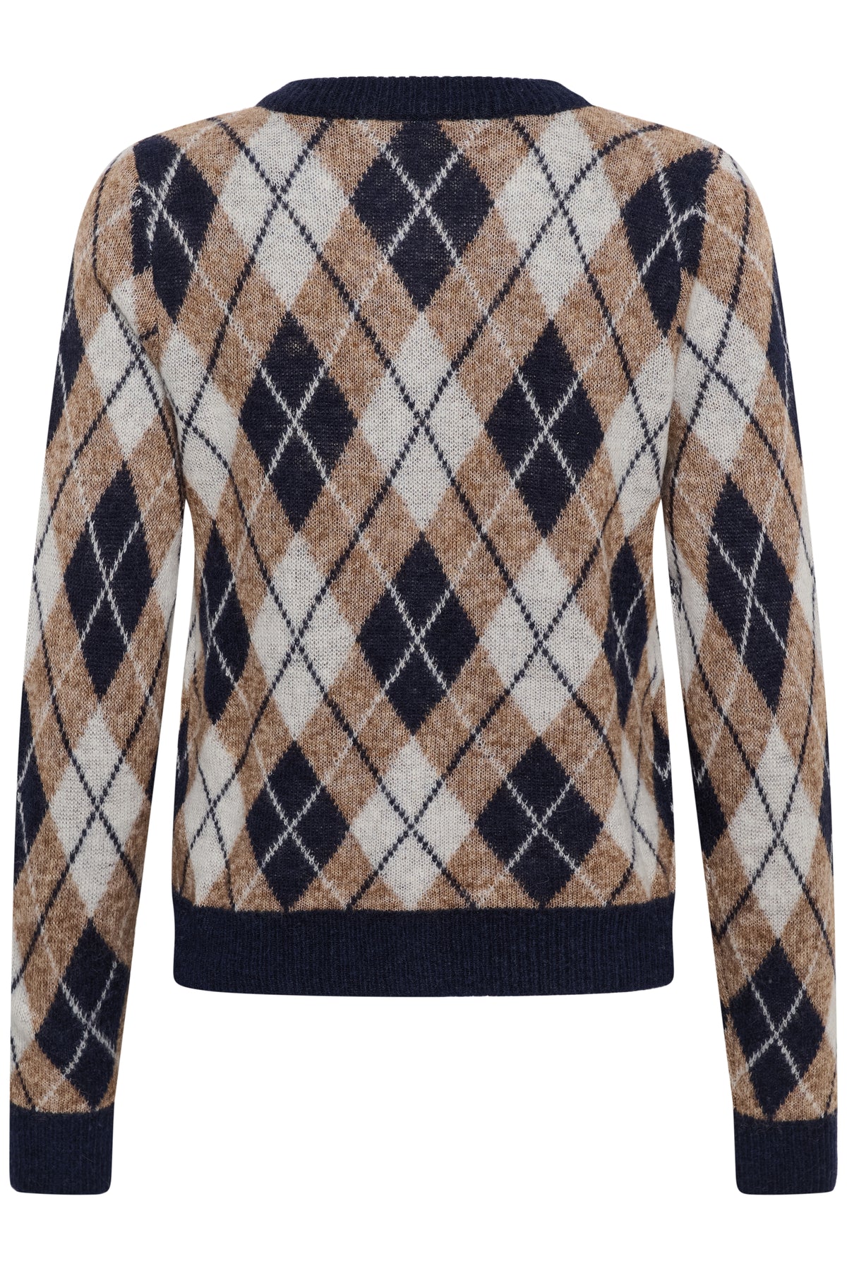 Kaffe Harlow Cardigan Graphite M / Deserttaupe M / Chalk