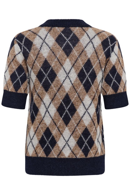 Kaffe Harlow Pullover Graphite M / Deserttaupe M / Chalk