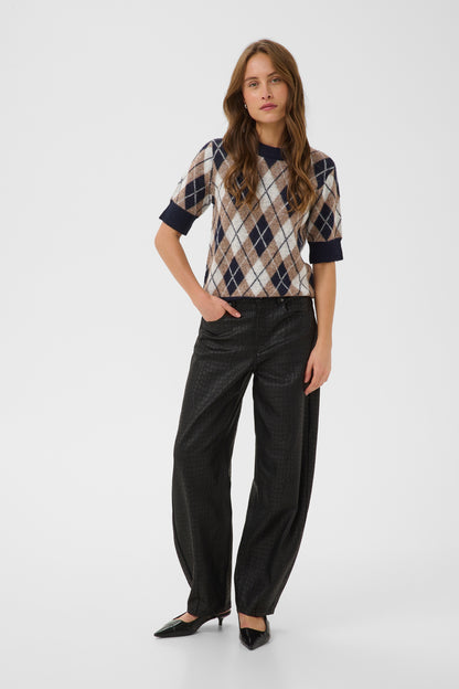 Kaffe Harlow Pullover Graphite M / Deserttaupe M / Chalk