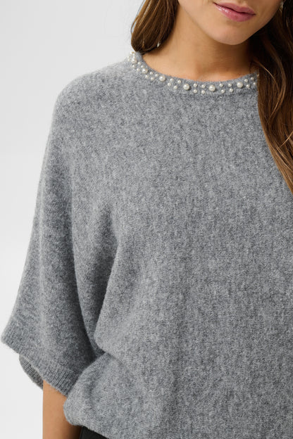 Kaffe KAbetty Wing SL Pullover Grey Melange
