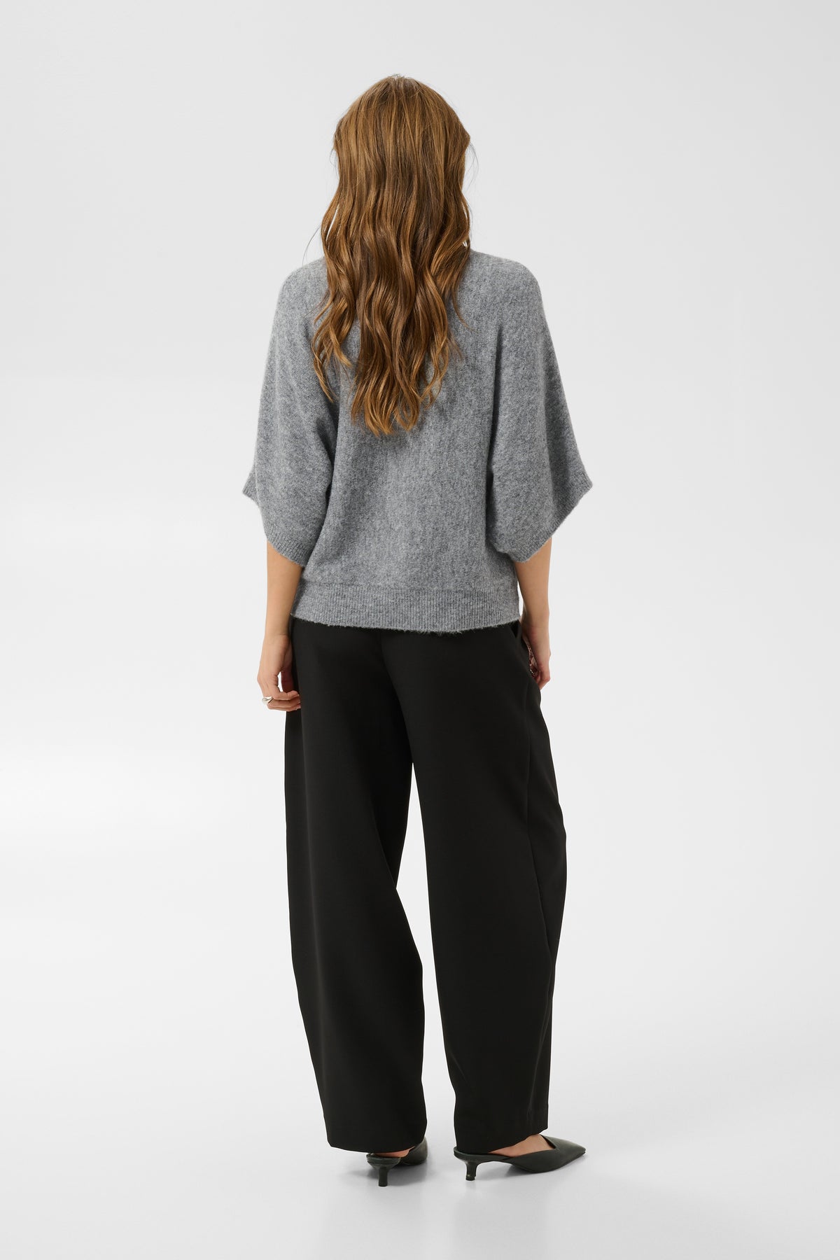 Kaffe KAbetty Wing SL Pullover Grey Melange