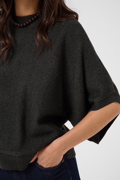 Kaffe KAbarbara Wing Pullover Dark Grey Melange