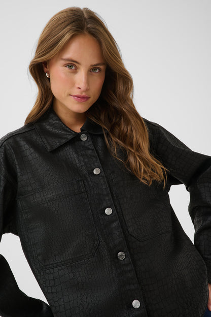 Kaffe Coco Shirt Jacket Black Deep