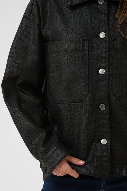 Kaffe Coco Shirt Jacket Black Deep