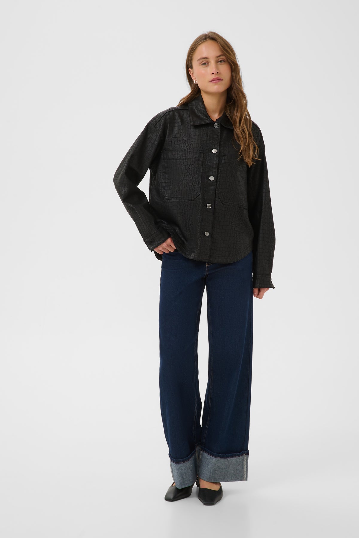 Kaffe Coco Shirt Jacket Black Deep