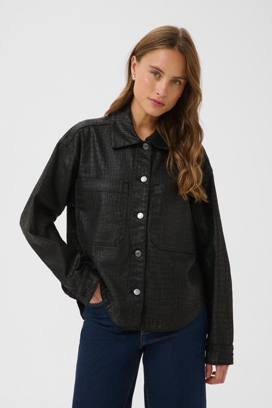 Kaffe Coco Shirt Jacket Black Deep