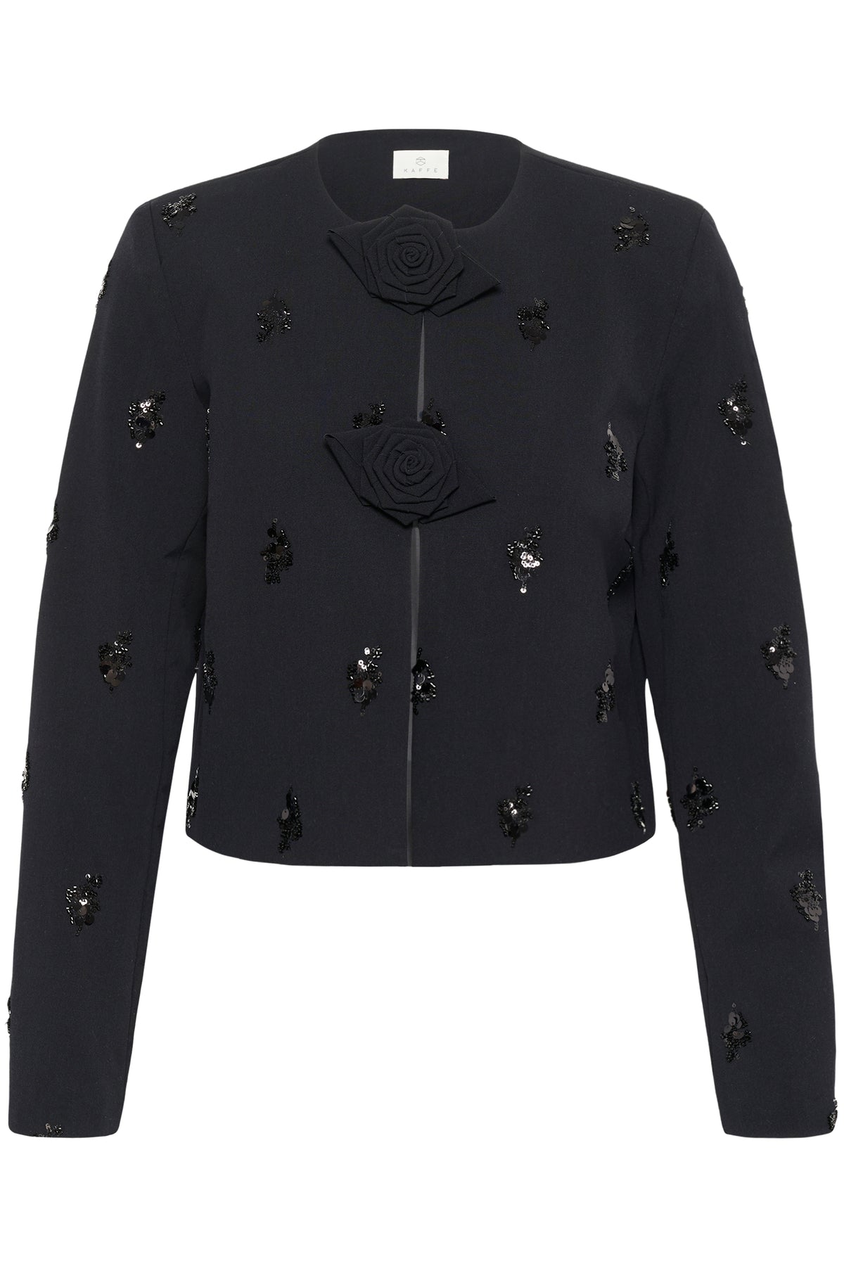 Kaffe KAvally Cropped Blouse Black Deep