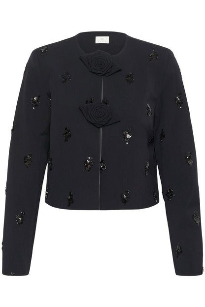 Kaffe KAvally Cropped Blouse Black Deep