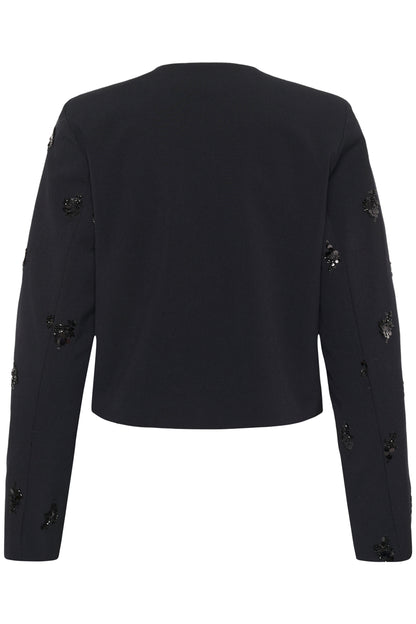 Kaffe KAvally Cropped Blouse Black Deep