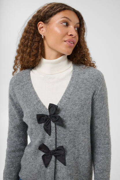 Kaffe KAmay Knit Cardigan Grey Melange