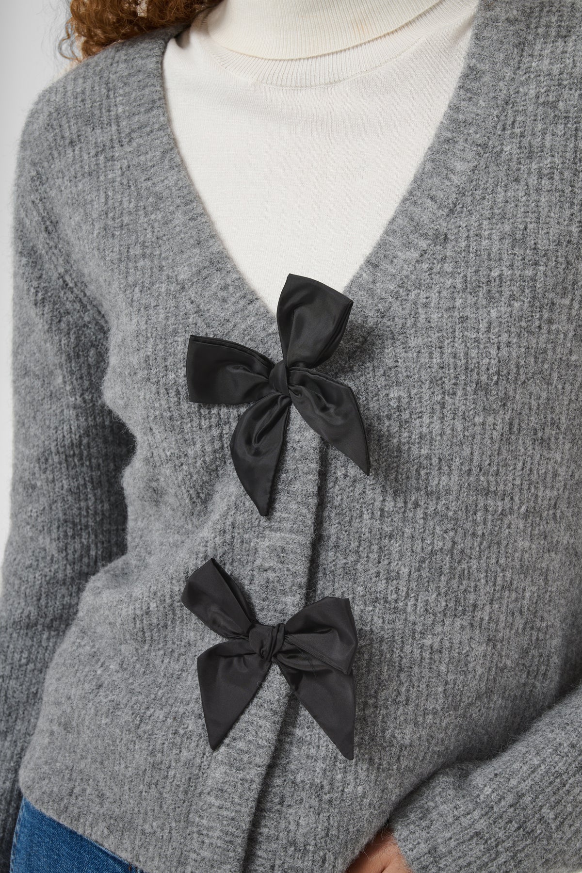 Kaffe KAmay Knit Cardigan Grey Melange