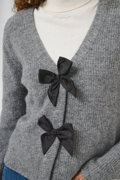 Kaffe KAmay Knit Cardigan Grey Melange