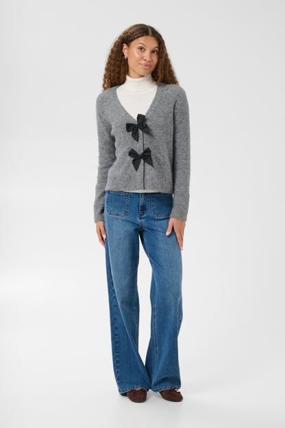 Kaffe KAmay Knit Cardigan Grey Melange
