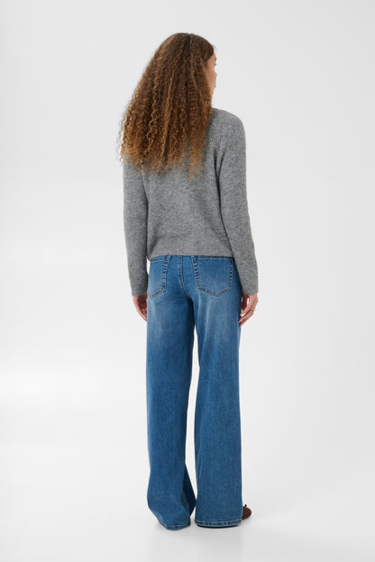 Kaffe KAmay Knit Cardigan Grey Melange