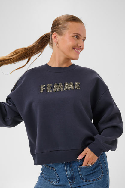 Kaffe KAmelanie Sweatshirt Graphite/Silver