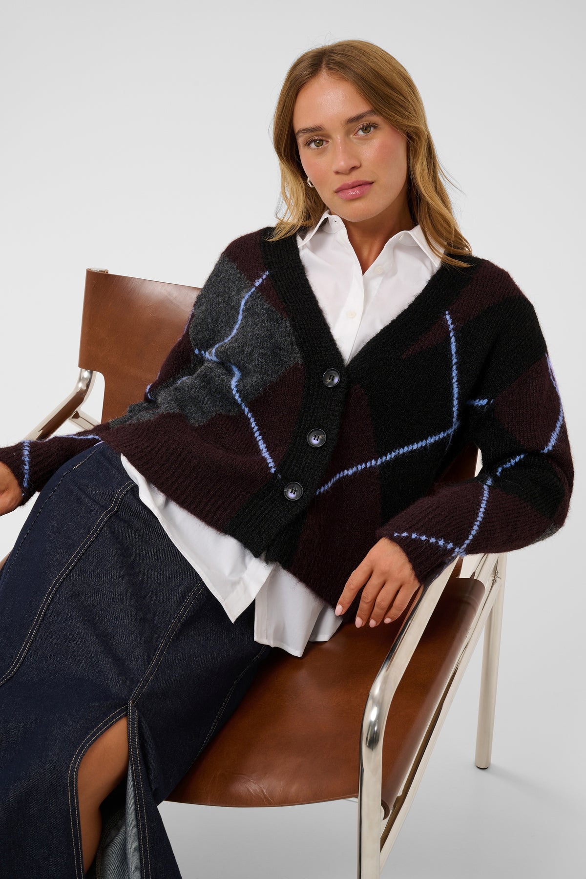Kaffe KAgrith Cardigan Dark Grey Melange / Fudge