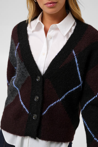 Kaffe KAgrith Cardigan Dark Grey Melange / Fudge